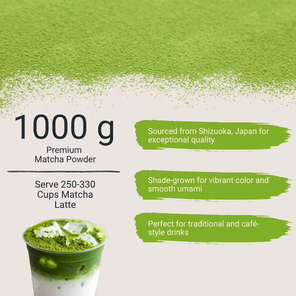 Premium Grade Matcha Powder | Shizuoka | 1kg