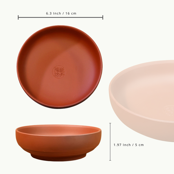 Taiwan Yingge Red Clay Tea Boat (Teapot tray)